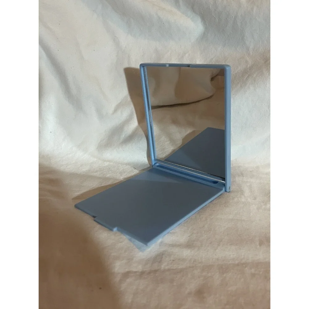 Vintage Estee Lauder Makeup Mirror, Travel Folding Blue